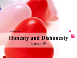 Honesty and Dishonesty Lesson 19 - CHSVocab10-3