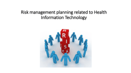 Risk management planning related to Health Information Technology