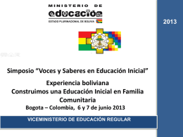 3. Bolivia Voces y Saberes en Educación Inicial