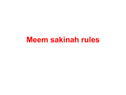 Meem sakinah rules - Gardens of Arabic