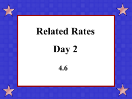 4.6 Related Rates Day 2