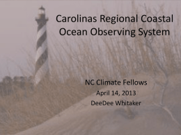 Carolinas Regional Coastal Ocean Observing System