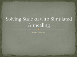 Solving Sudoku with Simulated Annealing