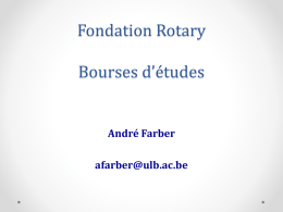 Fondation Rotary Bourses d*études