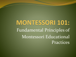 Montessori 101 Presentation