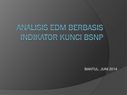 Analisis EDS berbasis Indikator Kunci BSNP