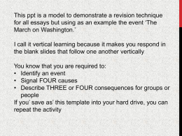 March on Washington essay