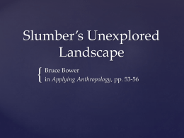 Slumber`s Unexplored Landscape