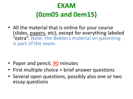 EXAM (0zm05 and 0em15)