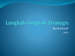 Langkah-langkah Strategis