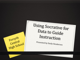 Using Socrative for Data to Guide Instruction