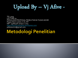 Penulisan Proposal & Tugas Akhir