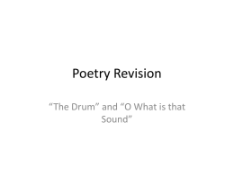 Poetry Revision - St Cuthbert Mayne GCSE English