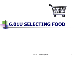 6.01 Selecting Foods