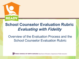 CACG School Counselor Evaluation Rubric 10.1.13