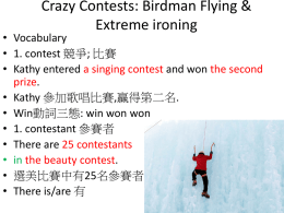 Crazy Contests: Birdman Flying & Extreme ironing