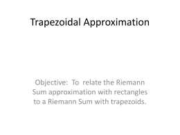 Trapezoidal Approximation