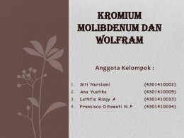 presentasi kromium, molibdenum, dan wolfram
