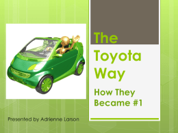 The Toyota Way to No.1