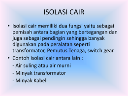 ISOLASI CAIR - WordPress.com