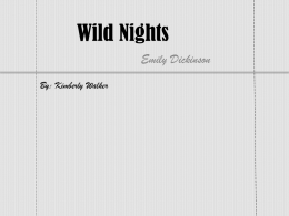 Wild Nights by Emily Dickinson