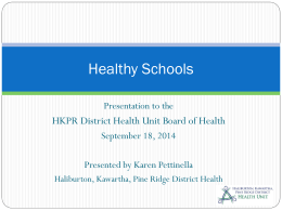 Healthy Schools - Haliburton, Kawartha, Pine Ridge District Health