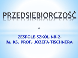 przedsiębiorczość - Zespół Szkół Nr 2 w Żorach im. ks. prof. Józefa
