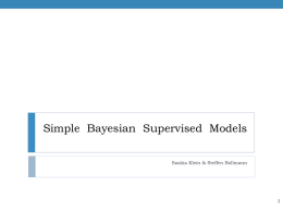 Simple Bayesian Supervised Models