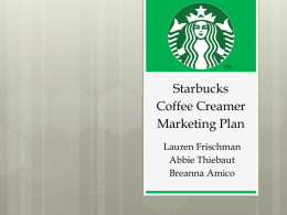Starbucks Coffee Creamer Marketing Plan