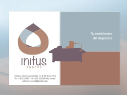 catálogo - acerca de initus spaces