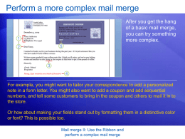 Advanced mail merge