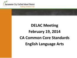 February 19, 2014 DELAC Powerpoint Presentation