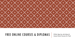 Free online courses & diplomas