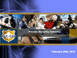 Private Security Industry