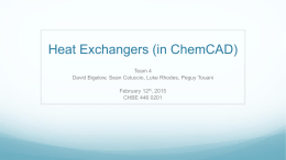 heat exchanger (Chemcad)