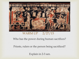 Maya sacrifice lesson