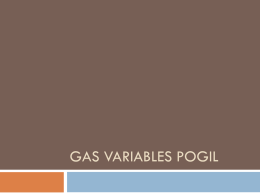 Gas Variables POGIL