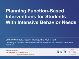 PowerPoint Presentation - National Center on Intensive