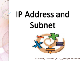 5. IP Address dan Subnet