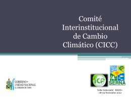 Comité Interinstitucional de Cambio Climático (CICC)
