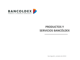 PRODUCTOS BANCOLDEX tips oct 2013