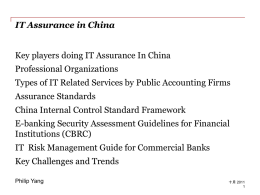 IT Assurance in China