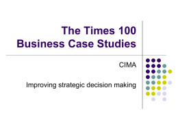 presentation: improving strategic decision making