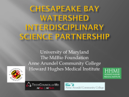 Chesapeake Bay Watershed Interdisciplinary Science Partnership