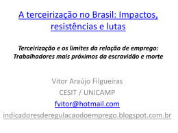 apresentação vitor brasilia - Indicadores de regulação do emprego