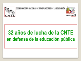 Diapositiva 1 - Sección 9 CNTE