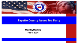 PowerPoint - Fayette County Issues Tea Party