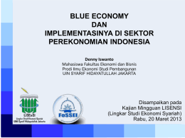 Blue Economy (Denny iswanto) - Lingkar Studi Ekonomi Syariah