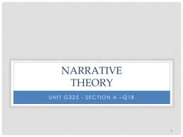 how the narrative is structured
