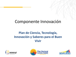 SENESCYT Innovacion Consolidada 06102011